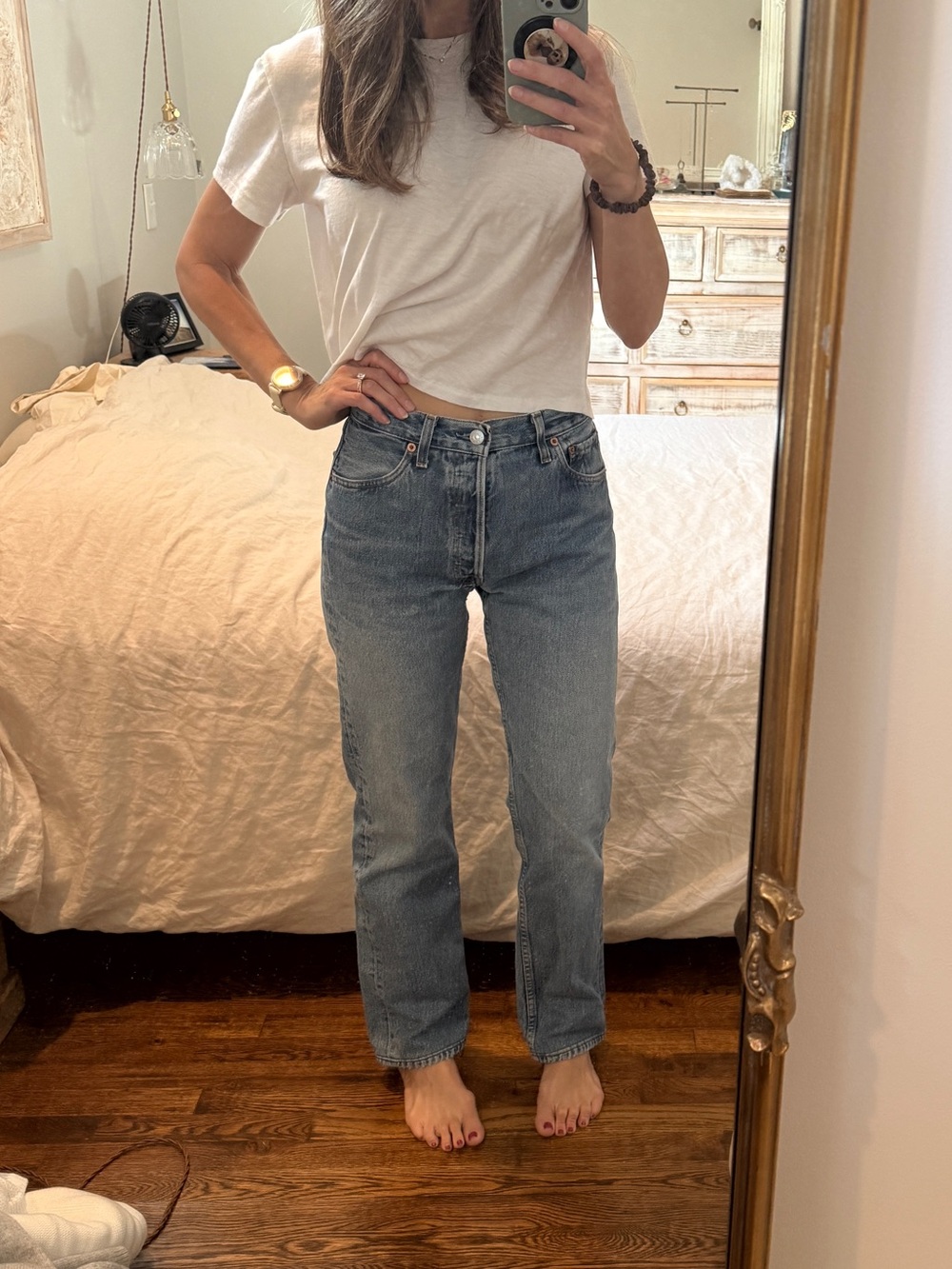 Levi's Women's Straight-Leg Jeans in Light Blue Wash